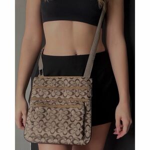 Guess Tote Bag - Brown on Beige Purse